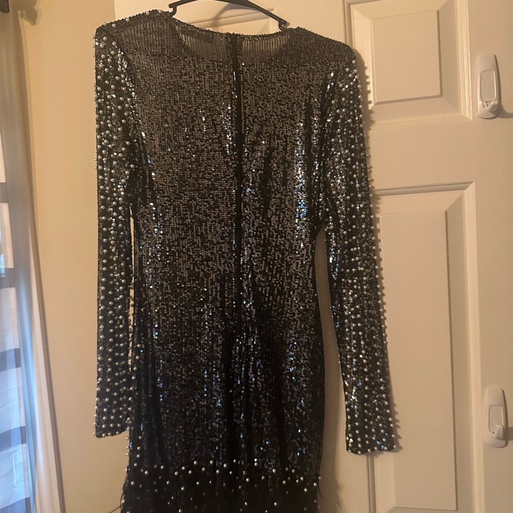 Elegant Black Sequin Dress